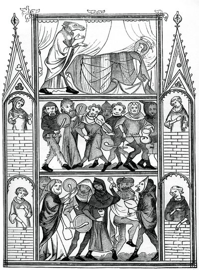 Scener fra historien om Fauvel, 1400-tallet, 1870 av Unbekannt