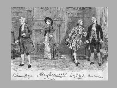 School for Scandal-skuespill ved Vaudeville Theatre, 1882 av Unbekannt