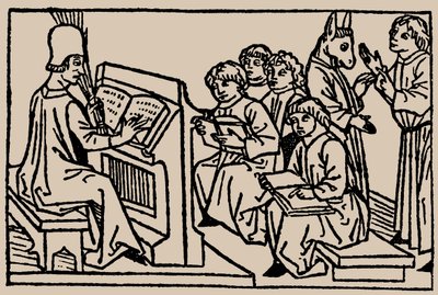 Skoletimer. Fra menneskelivets speil av Rodericus Zamorensis, 1479 av Unbekannt