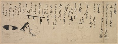 Del fra Tale of Genji Handscroll, 1400-tallet. av Unbekannt