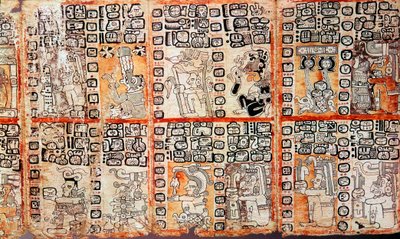 Utsnitt fra Maya Troano Codex, 1400-tallet av Unbekannt