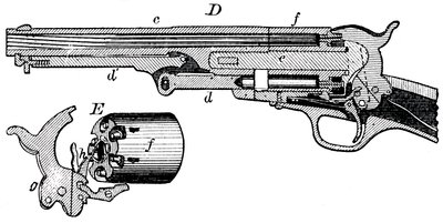 Utsnitt av Colt-revolveren, c1880 av Unbekannt