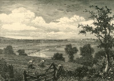 Sedgemoor, fra Middlezoy, 1898. av Unbekannt