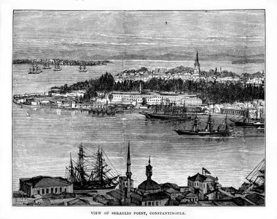Seraglio Point, Konstantinopel, Tyrkia, 1800-tallet av Unbekannt