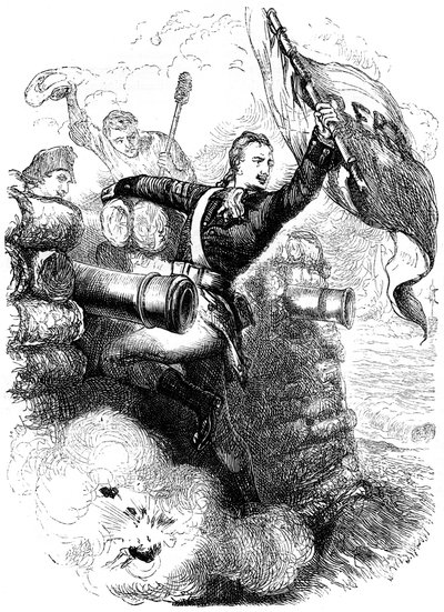 Sersjant Jasper gjenvinner flagget, 1776 c1880 av Unbekannt