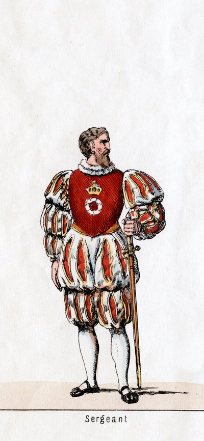 Sersjant, kostymedesign for Shakespeares skuespill, Henry VIII, 1800-tallet av Unbekannt