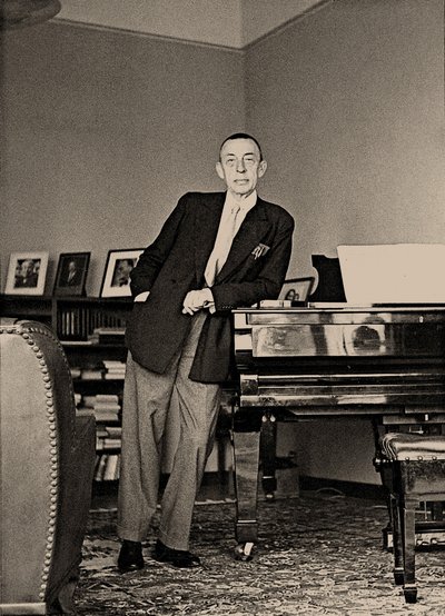 Sergei Rachmaninoff på Villa Senar, 1939. av Unbekannt