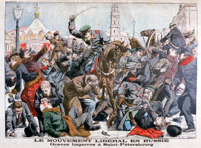 Alvorlige kamper av den liberale bevegelsen i Russland, St Petersburg, 1904 av Unbekannt