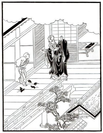 Sesshiu and the Pictured Rats, 1700-tallet 1886 av Unbekannt