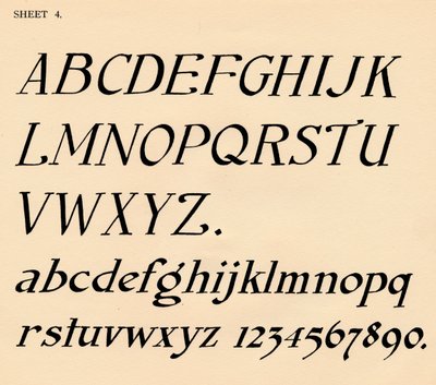 Ark 4, fra en portefølje av alfabeter, 1929 av Unbekannt