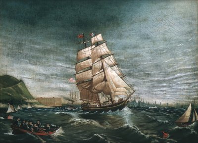 Skip i New York Harbor, ca. 1890. av Unbekannt