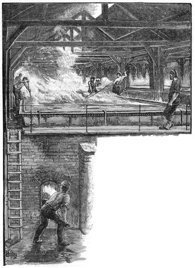 Måke salt ved South Durham Salt Works, 1884 av Unbekannt