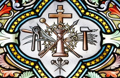 Helligdommen til Vår Frue av la Salette Glassmaleri kristne symboler, La Salette, Frankrike av Unbekannt