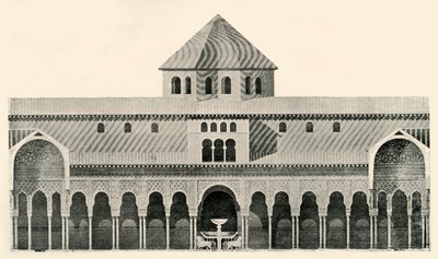Sideforhøyning av løvenes og fontenens domstol, 1800-tallet, 1907. av Unbekannt
