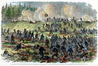 Beleiring av Petersburg, Virginia, amerikansk borgerkrig, c1864-c1865 av Unbekannt