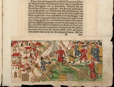 Beleiring av Reval av russerne i 1578. Fra Johann Jakob Wicks samling av meldinger... av Unbekannt