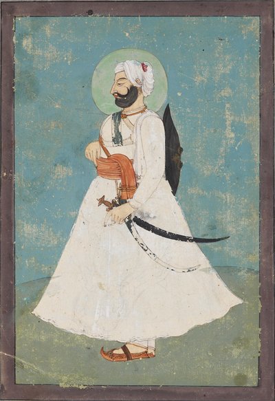 Sikh-adelsmann i profil, c1800 av Unbekannt