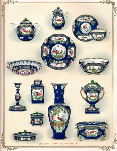 Silisium Kina, Scale Blue, tidlig på 1900-tallet. 1911 av Unbekannt
