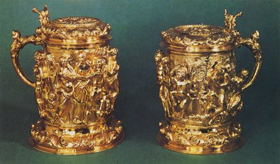 Sølvforgylte tankards, ca. 1661, 1953 av Unbekannt
