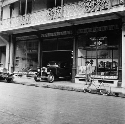 Singer bilutstillingslokale, Port of Spain, Trinidad, Trinidad og Tobago, 1931 av Unbekannt