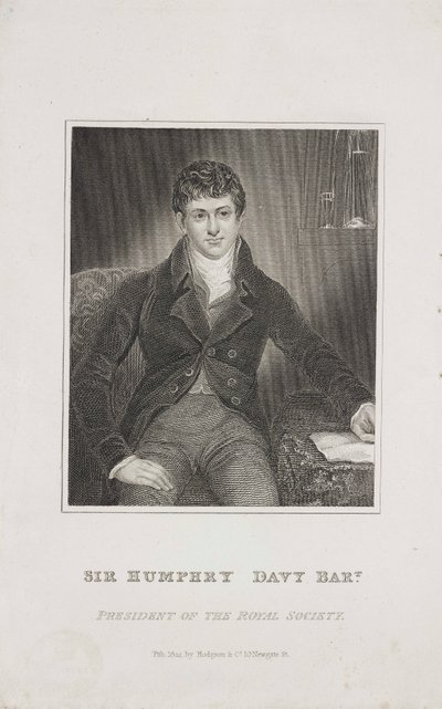 Sir Humphry Davy, engelsk kjemiker, ca 1824 av Unbekannt
