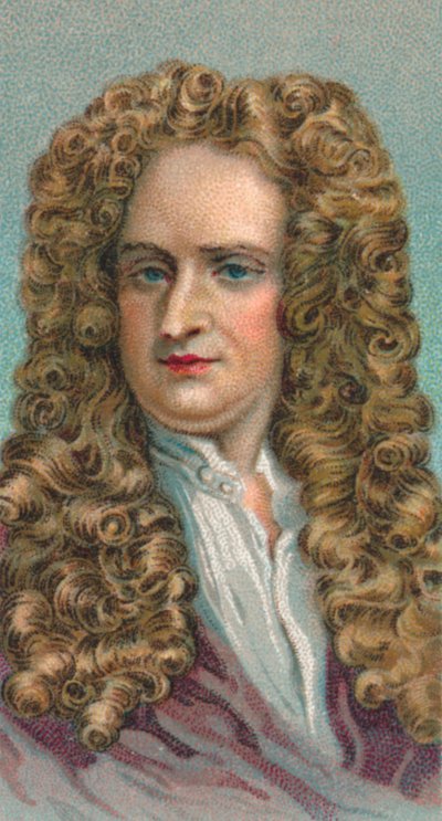 Sir Isaac Newton 1643-1727, engelsk matematiker, astronom og fysiker, 1924 av Unbekannt