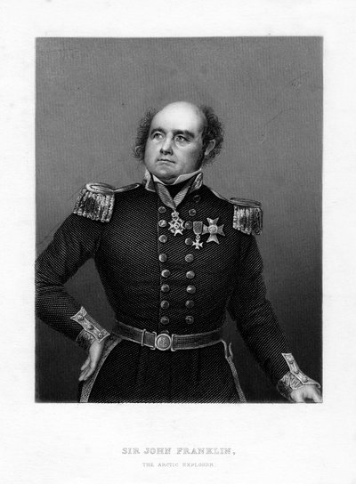 Sir John Franklin, engelsk sjøkaptein og arktisk oppdagelsesreisende, 1800-tallet av Unbekannt