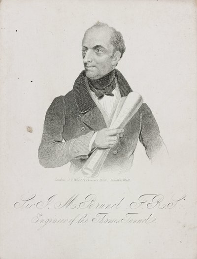 Sir Marc Isambard Brunel , franskfødt engelsk ingeniør og oppfinner, ca 1810-tallet av Unbekannt
