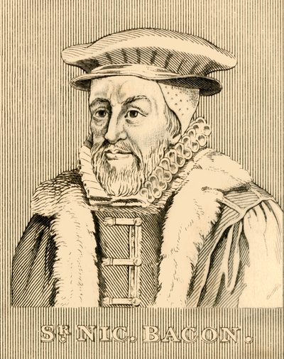 Sir Nicholas Bacon, 1510-1579, 1830. av Unbekannt