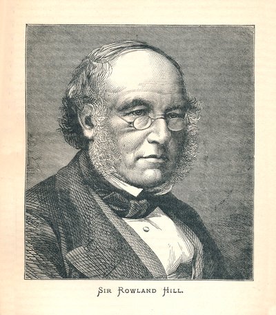 Sir Rowland Hill, opphavsmannen til frimerket, 1893. av Unbekannt
