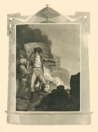 Sir Sidney Smith forsvarer bruddet ved Acre, 1799, 1816. av Unbekannt