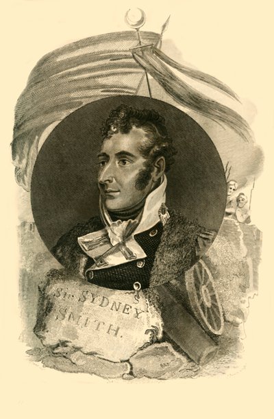 Sir Sidney Smith, som sammen med 300 britiske sjømenn forsvarte Breach of Acre, 1764-1840, 1816. av Unbekannt
