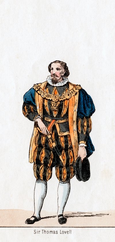 Sir Thomas Lovell, kostymedesign for Shakespeares skuespill, Henry VIII, 1800-tallet av Unbekannt