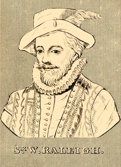 Sir W. Raleigh, c1552-1618, 1830. av Unbekannt
