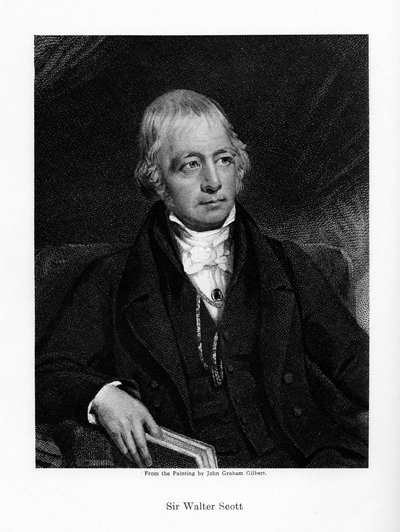 Sir Walter Scott, 1st Baronet, produktiv skotsk historisk romanforfatter og poet, 1800-tallet av Unbekannt