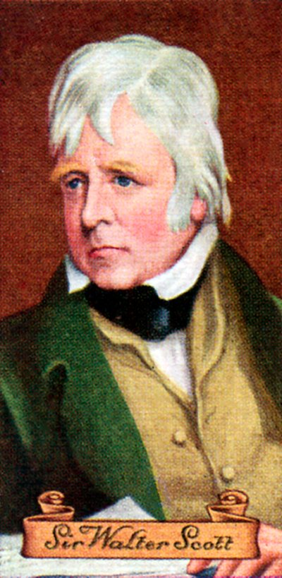 Sir Walter Scott, hentet fra en serie sigarettkort, 1935 av Unbekannt