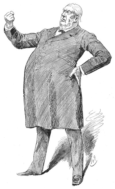 Sir William Harcourt i et fulminerende øyeblikk, 1890-tallet 1906 av Unbekannt