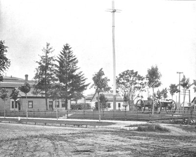 Stedet til det gamle Fort Wayne, Indiana, USA, c1900. av Unbekannt