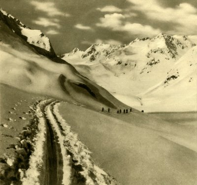 Gå på ski på Alpeiner Ferner-breen i Stubai-alpene, Østerrike, c1935. av Unbekannt