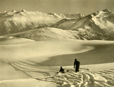 Gå på ski på Gerlos-platået, Østerrike, c1935. av Unbekannt