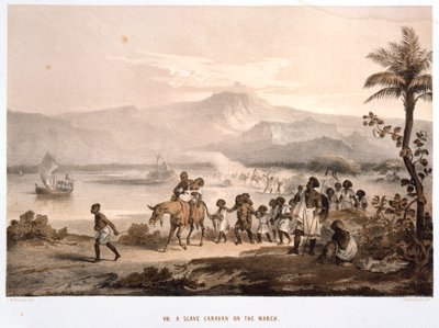 Slavekonvoi i mars 1852 av Unbekannt