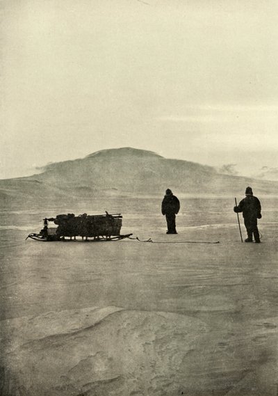 Slede på barrieren før solens vende tilbake, c1908, 1909 av Unbekannt