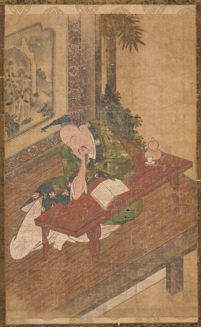 Sovende poet, 1700-tallet. av Unbekannt