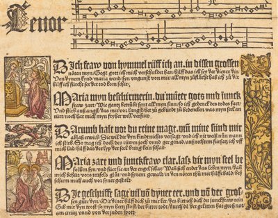 Sang til jomfruen, ca. 1500. av Unbekannt