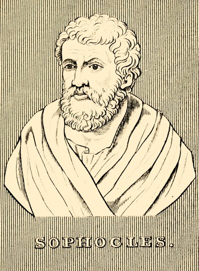 Sofokles, c497-405 f.Kr., 1830. av Unbekannt