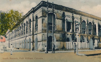South Barrack, Fort William, Calcutta, sent på 1800- og begynnelsen av 1900-tallet. av Unbekannt