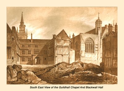 South East View Guildhall Chapel og Blackwell Hall, 1886 av Unbekannt