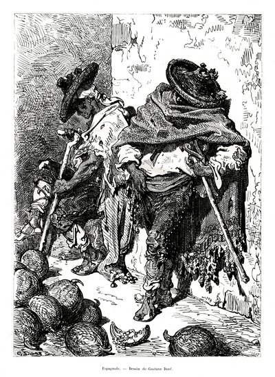 spanjoler, 1886 av Unbekannt