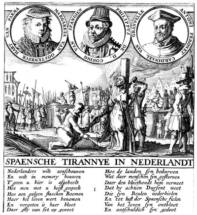 Spansk henrettelse av hugenotter, c1565 av Unbekannt