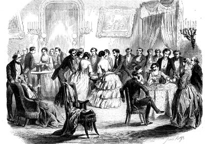 Spiritualistmøte i en sal i Paris, 1853 av Unbekannt